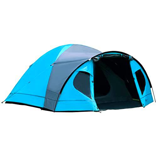 Portal Tienda de campaña 4 hombre negro al aire libre con dormitorio