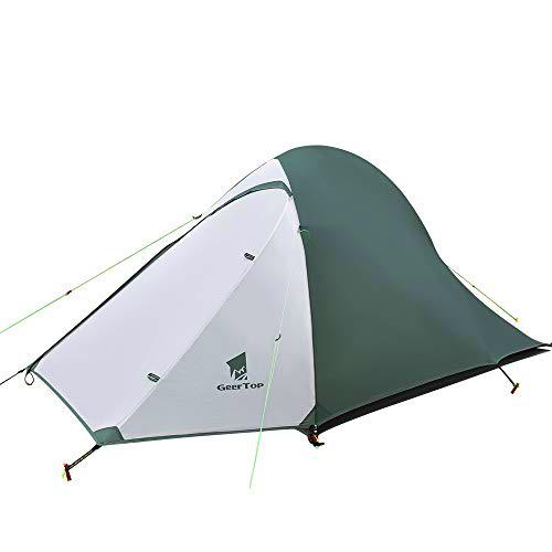 GEERTOP Tienda de Campaña 2 Personas, Tienda Doble para 3-4 Temporadas Ultraligera Impermeable para Senderismo Exterior Festival