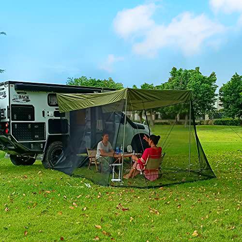 KKTECT Carpa de la Puerta Trasera del Coche con Gasa B3 Tienda de Viaje Anti-Mosquitos Tienda de toldo de Coche de Gran tamaño para Varios Modelos de SUV Camping al Aire Libre, SUV, Playa