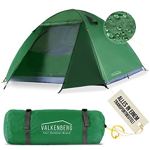 VALKENBERG® Tienda de campaña para 2 - 3 personas, color verde oscuro