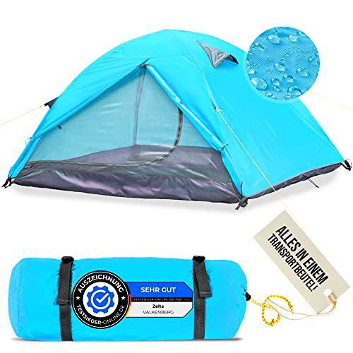VALKENBERG® Tienda de campaña para 2 personas, color azul