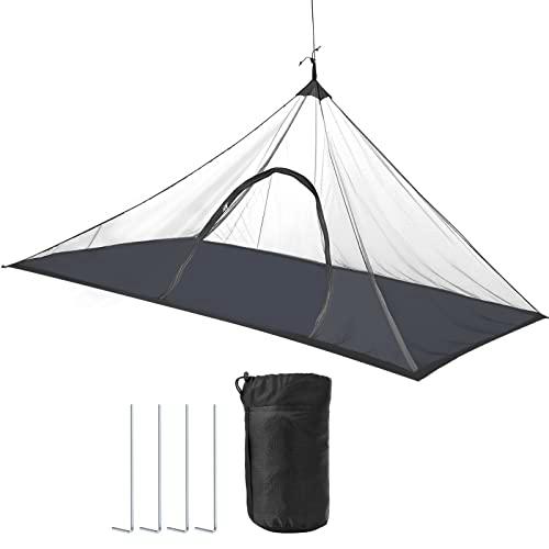 ZOOQUE Tienda de campaña Mosquitera con Bolsa de Transporte Tienda de Campaña al Aire Libre Tienda de Campaña de Malla Se Adapta a Saco de Dormir Senderismo Camping Pesca (Nerón)
