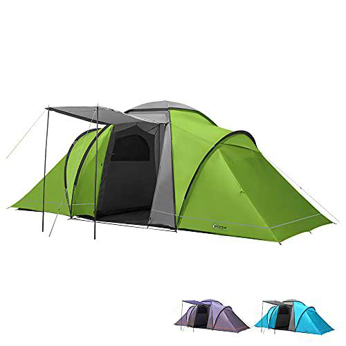 Portal Outdoor Beta 6-Tienda de campaña espaciosa de 2 dormitorios con Bolsa de Almacenamiento