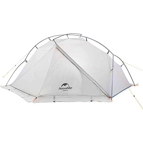 Naturehike VIK Tienda de Campaña Tienda Ultraligera Tienda para 4 Estaciones de Campaña con Huella 15D más Ligera Portátil para Camping Senderismo con Bolsa de Transporte (Blanco con Falda de Nieve)