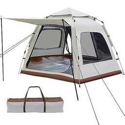 Tienda de campaña impermeable para 4 personas, color blanco