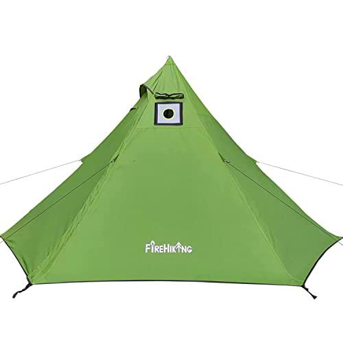 FireHiking Tienda de campaña Caliente Ligera con Estufa Jack Tipi para 1-2 Personas Tienda de campaña para 4 Estaciones