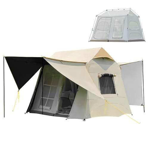 EULANT Tienda Blackout de Campaña de 2 Capas con Pantalla de Proyección,Impermeable Tienda de Techo para 3-4 Personas,Tiendas Altas con Aluminum Alloy Frame y Automático Quick-up System,2.3x2.6x1.9m