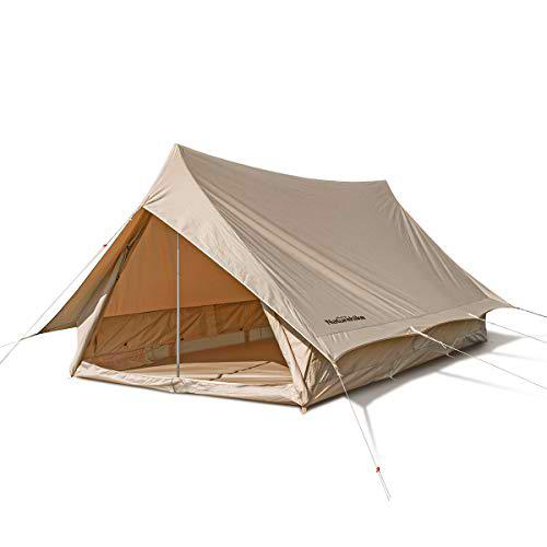 Naturehike Casa Tienda de Campaña para 2 Personas Impermeable Cortaviento Tienda Ligera Tamaño Pequeño Pack Familiar Tienda de Algodón para Festival Camping Viajar Senderismo Jardín