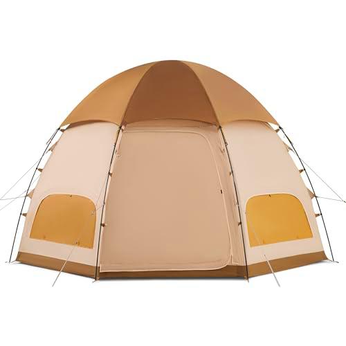 Naturehike Tienda de Acampada 4 Estaciones Tienda Cúpula con Gran Espacio de 8.5M² Impermeable Cortaviento Fácil de Montar Tienda de Acampada para Mochilero Senderismo al Aire Libre