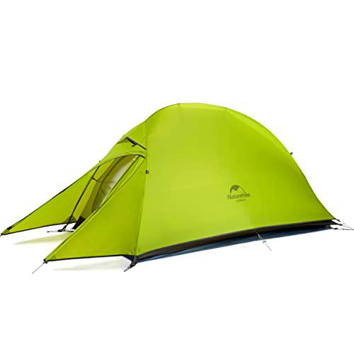 Naturehike Cloud-up Ultraligero 1 Persona Tienda de campaña Impermeable Doble Capa Camping Tienda de campaña (20D Luz Verde Actualizar)