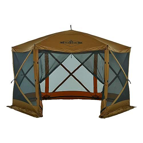 Hike Crew Tienda de Campaña de 3,6 x 3,6 m | Cenador de Pantalla para Exteriores de 6 Lados con Estacas