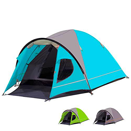 Portal Outdoors Bravo 3 - Tienda de campaña Ligera con Postes de Fibra de Vidrio