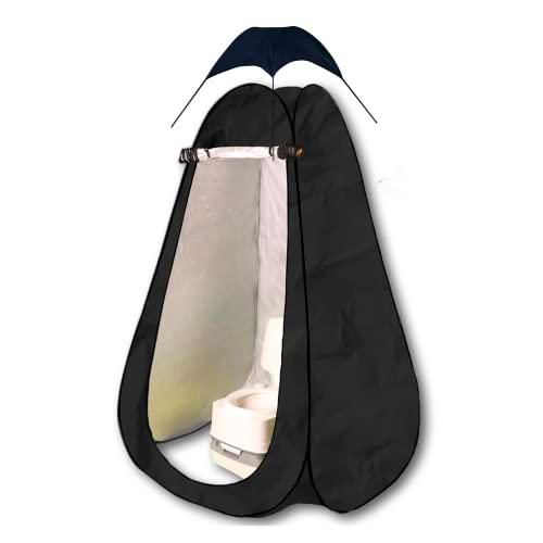 Portátil al aire libre instantánea Pop Up tienda de privacidad Camping ducha WC cambiador (negro)